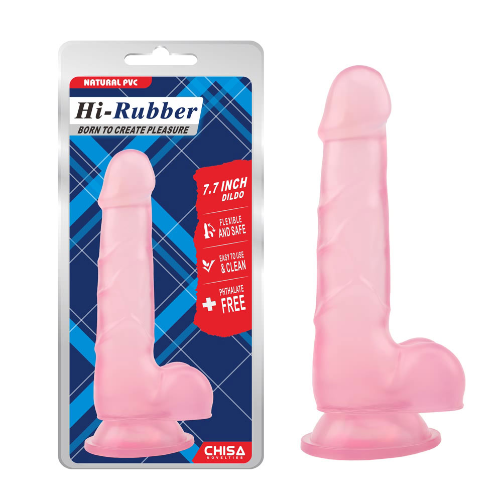 Dildo subțire de 7,7 inchi - roz