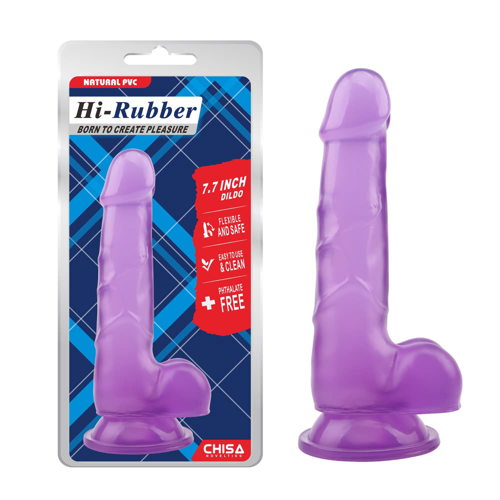 Dildo subțire de 7,7 inchi-violet