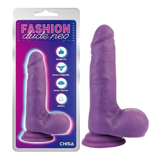 Dildo pentru penis cu densitate dublă de 7 inchi, violet