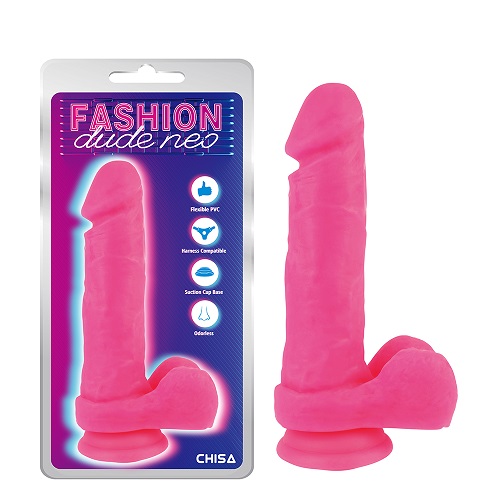 Dildo penis cu dublă densitate de 8,2 inchi, roz