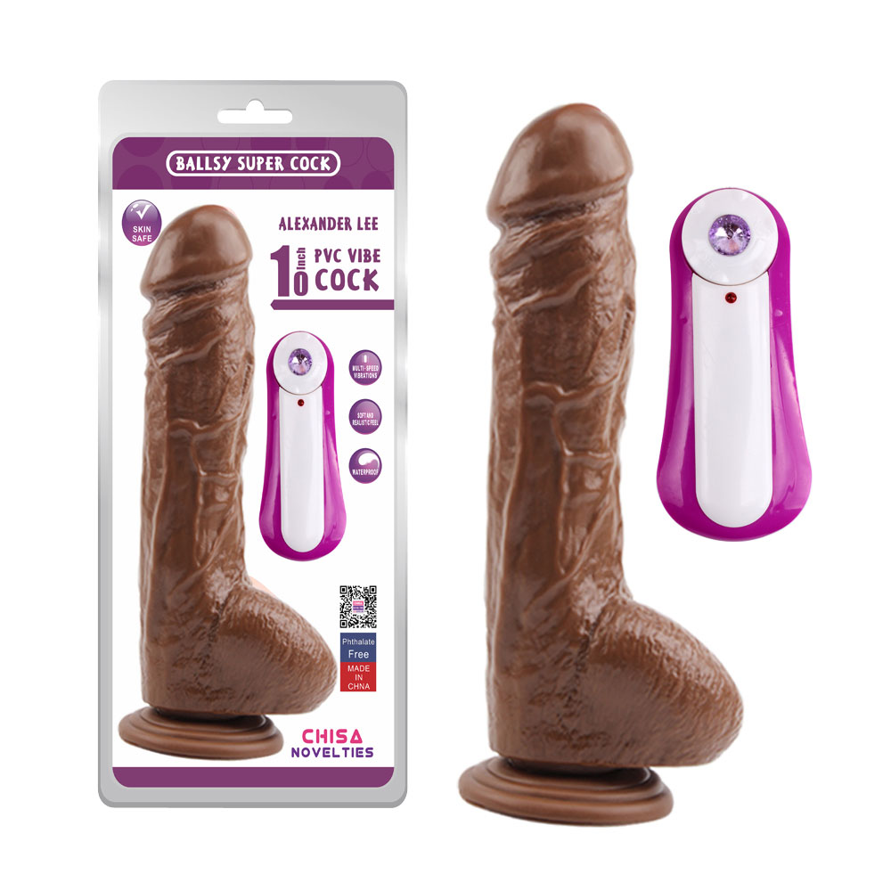 Dildo vibrator Alexander Lee 10''-Maro