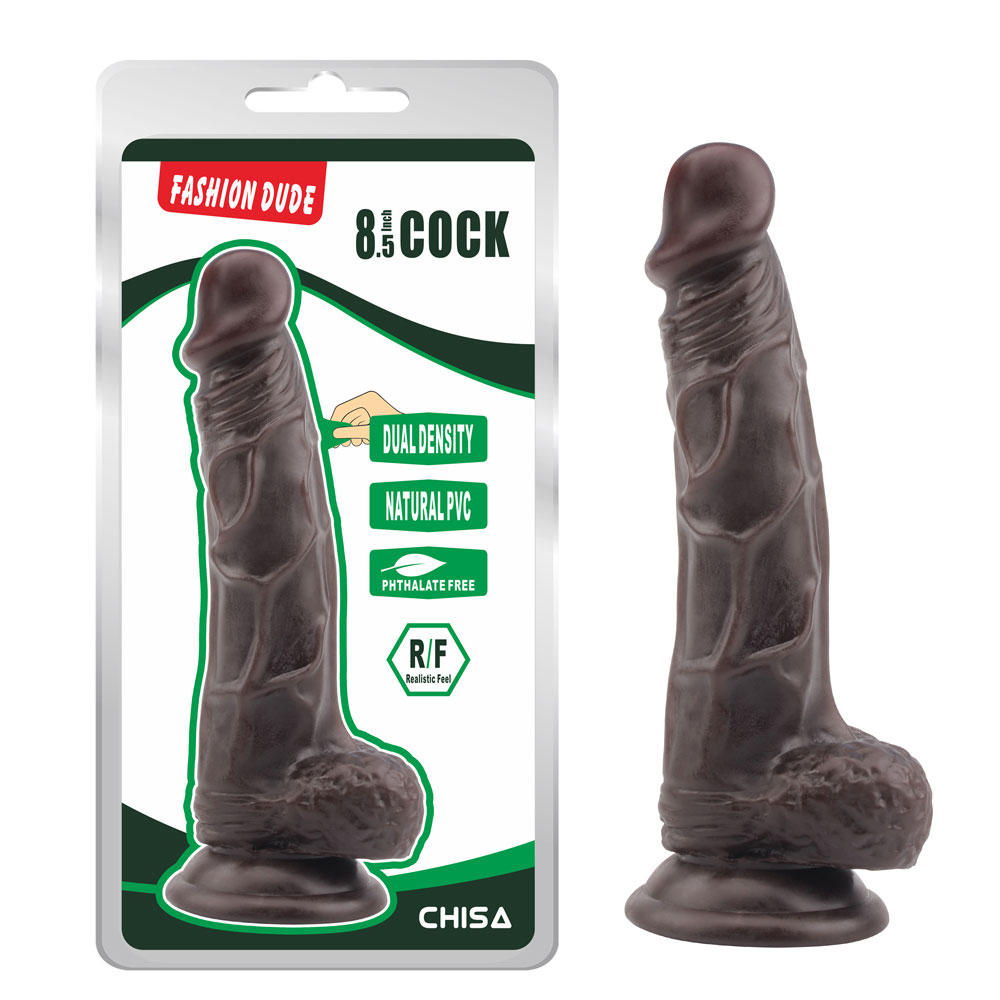 Fashion Dude- 8.5 inch Cock-Brown